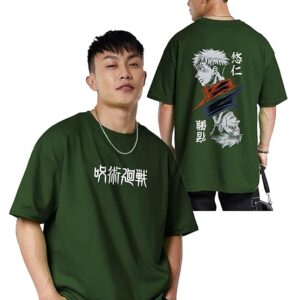 Home mens cotton round neck oversized anime printed half sleeve branded t shirt ||anime printed t shirts for men || oversized tshirts for mens