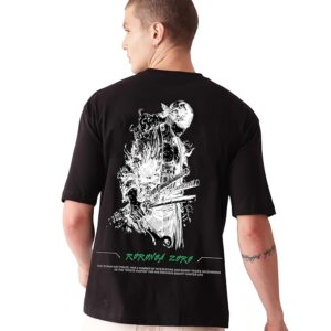 Home starton apparel unisex cotton t shirt one piece monkey d. luffy roronoa zoro anime graphic oversized t shirt for men and women drop shoulder loose baggy fit unisex